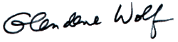 Glendene Wolf Signature